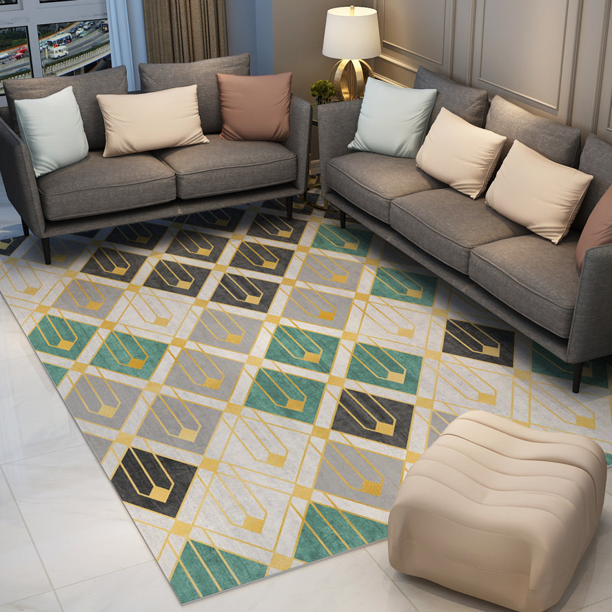 Diamond Shape Modern Simple Geometric Rugs Carpet Floormat