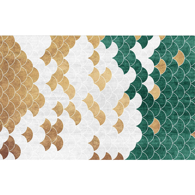 Simple Modern Fish Scales Patterned Rugs Carpet Floormat