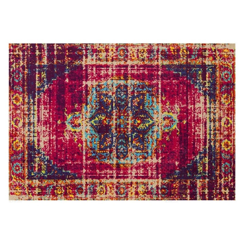 Red Blue Shaggy Traditional Patterned Rugs for the Living Room and Office
