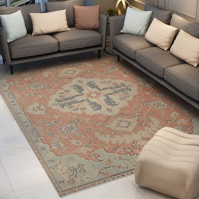 Traditional Indoor Shaggy Rugs Floral for Bedroom and Living Room