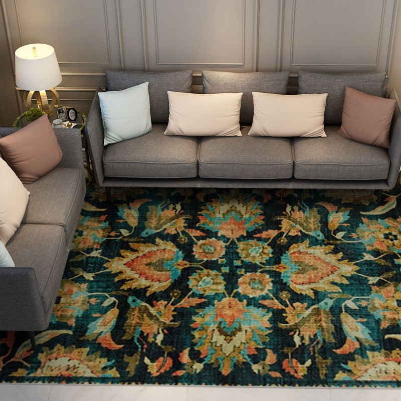 Retro Traditional Floral Rugs for Office Living Room