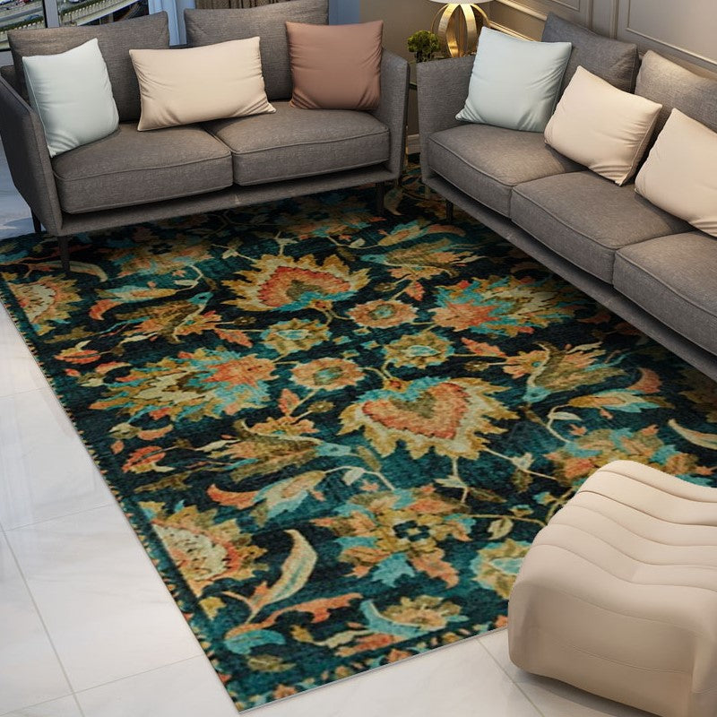 Retro Traditional Floral Rugs for Office Living Room