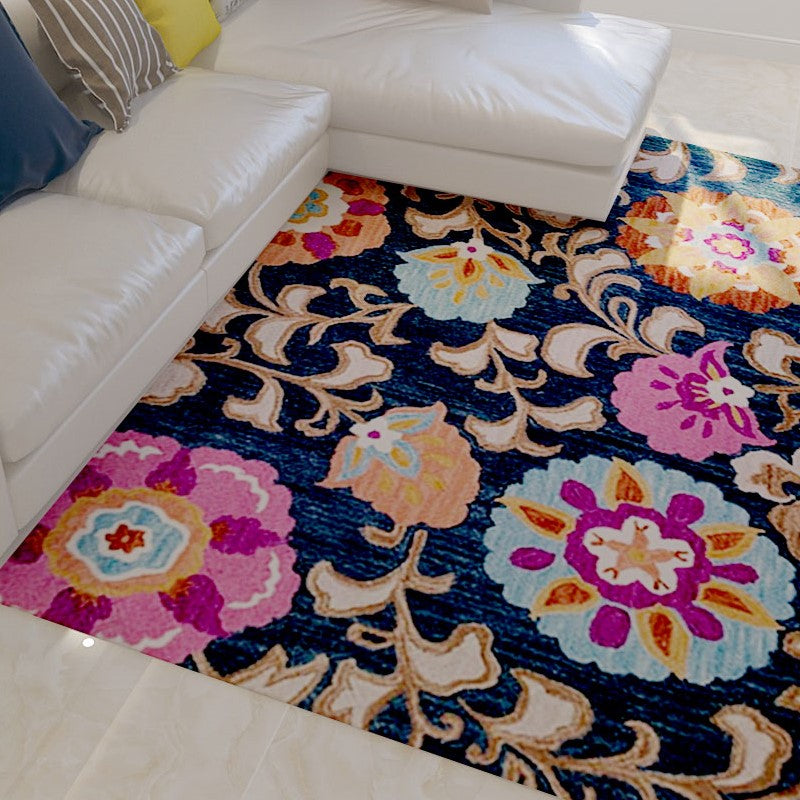 Purple Floral Traditional Rugs for the Living Room and Bedroom