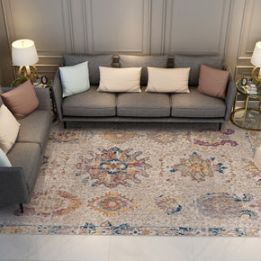 Multi-colours Vintage Shaggy Traditional Design Area Rug Living Room Hall Office Floor Rug