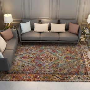 Beautiful Colourful Vintage Traditional Shaggy Area Rugs Floormat for Living Room Hall Office