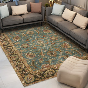 Green Traditional Plush Carpet for the Bedroom Office Hall
