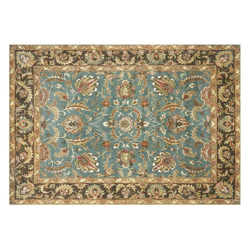 Green Traditional Plush Carpet for the Bedroom Office Hall