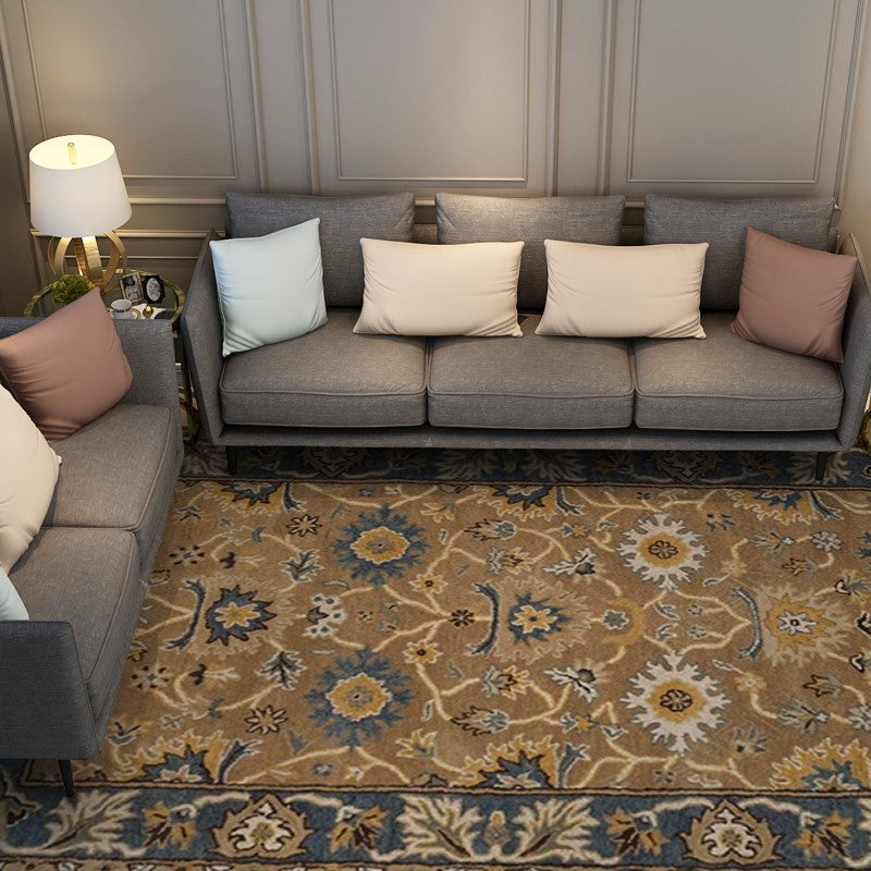 Floral Traditional Shaggy Area Carpet for the Bedroom Hall