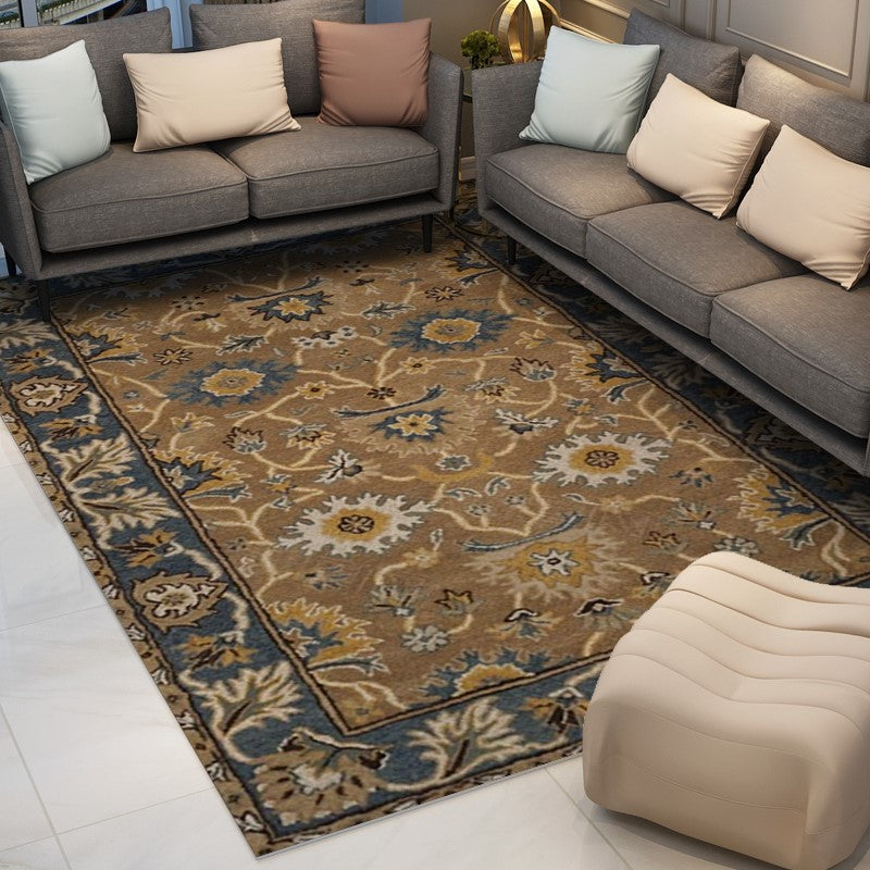 Floral Traditional Shaggy Area Carpet for the Bedroom Hall