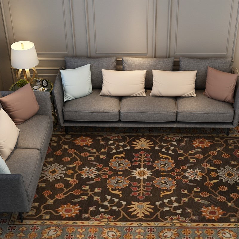 Retro Traditional Plush Patterned Rugs for the Bedroom Living Room Hall