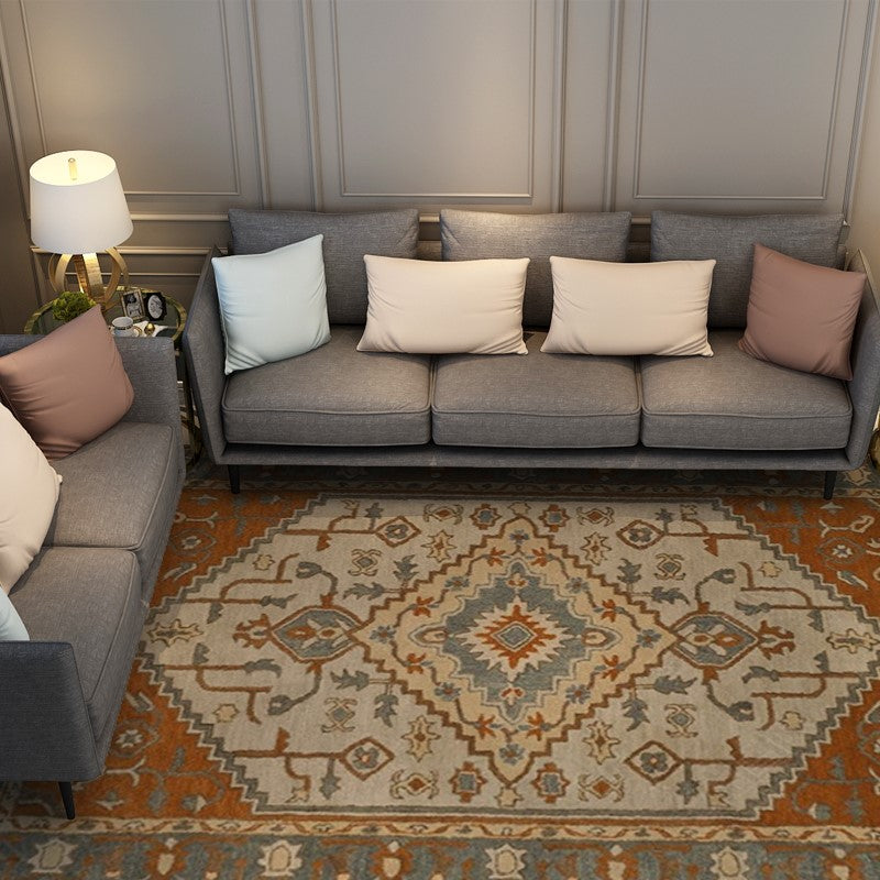 Retro Traditional Geometric Shaggy Area Rugs for the Bedroom and Living Room