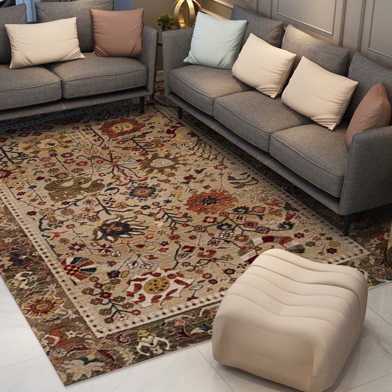 Floral Retro Traditional Shaggy Rugs for the Lobby Office Living Room