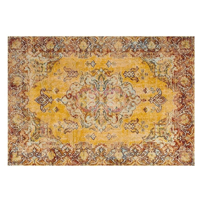 Yellow Traditional Retro Shaggy Patterned Carpets for Bedroom Office