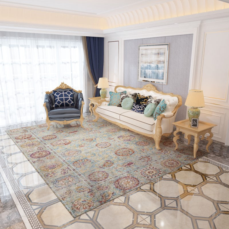 Traditional Retro Plush Patterned Area Carpets for Bedroom Living Room Hall and Office
