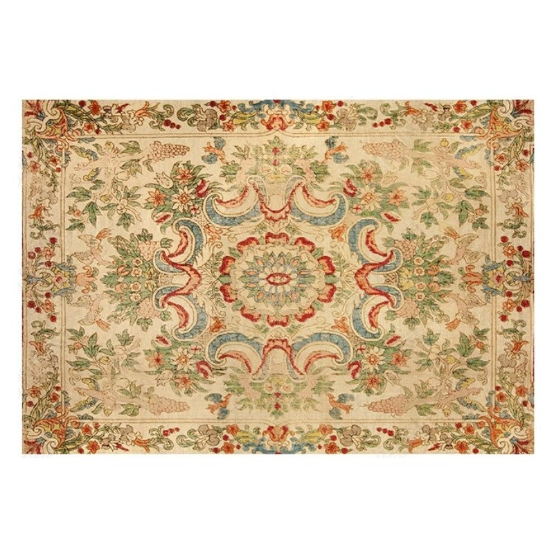Yellow Traditional Floral Shaggy Carpets for the Bedroom Living Room Hall