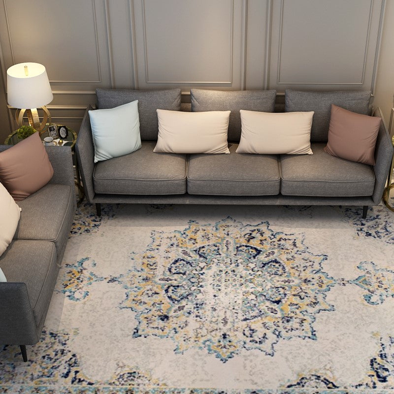 Patterned Traditional Shaggy Retro Rug for Bedroom Living Room and Office