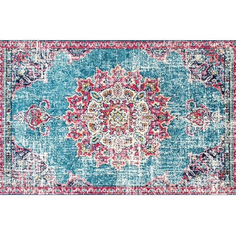 Patterned Traditional Shaggy Retro Rug for Bedroom Living Room and Office