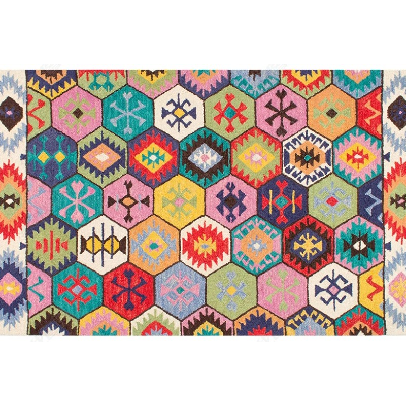 Colourful Beautiful Printed Floormat Plush Area Rugs Floormat for Living Room Hall Office
