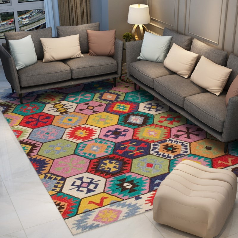 Colourful Beautiful Printed Floormat Plush Area Rugs Floormat for Living Room Hall Office