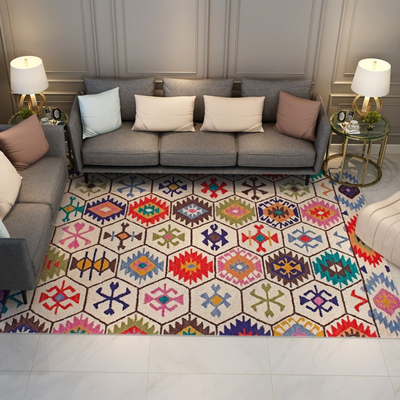 Colourful Beautiful Printed Floormat Plush Area Rugs Floormat for Living Room Hall Office