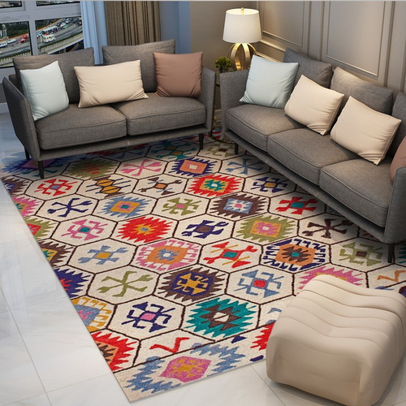 Colourful Beautiful Printed Floormat Plush Area Rugs Floormat for Living Room Hall Office
