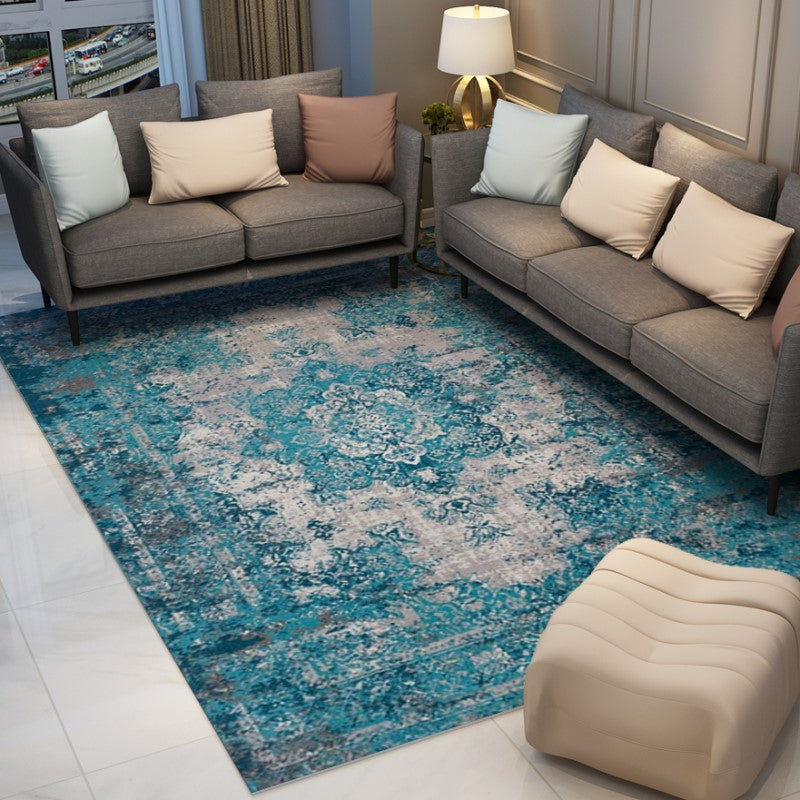 Patterned Plush Traditional Carpet for the Living Room Office Lobby