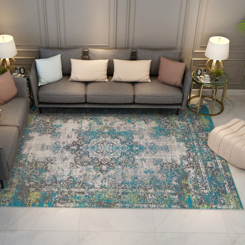 Patterned Plush Traditional Carpet for the Living Room Office Lobby