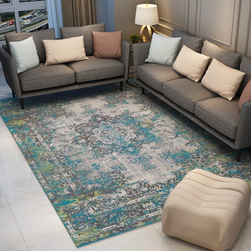 Patterned Plush Traditional Carpet for the Living Room Office Lobby
