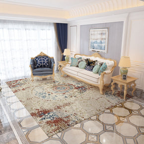 Retro Shaggy Traditional Patterned Rug for the Hall and Living Room