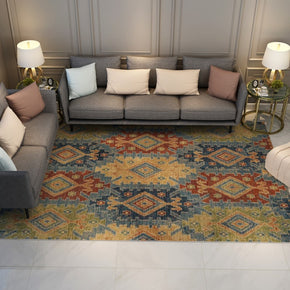Nice Colourful Printed Traditional Plush Vintage Rugs for Living Room Dining Room Bedroom Hall