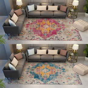 Polyester Gorgeous Fine Printed Traditional Shaggy Vintage Rugs for Living Room Dining Room Bedroom Hall