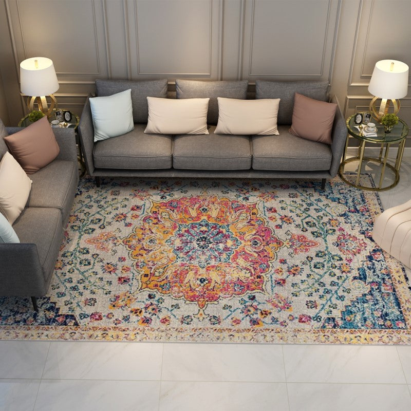 Pretty Printed Traditional Plush Area Rugs Floormat for Living Room Hall Office