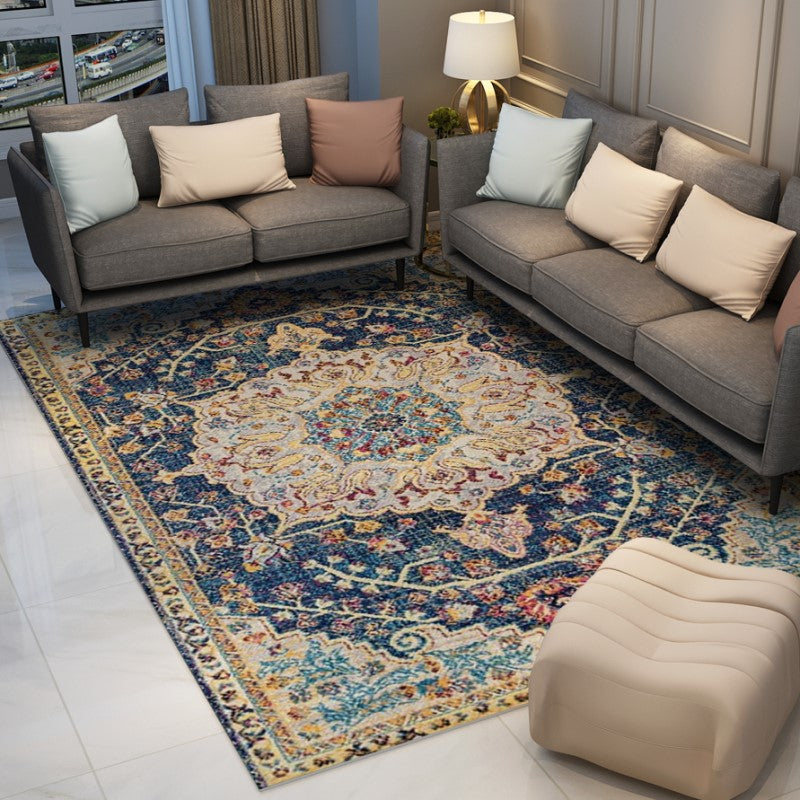 Pretty Printed Traditional Plush Area Rugs Floormat for Living Room Hall Office