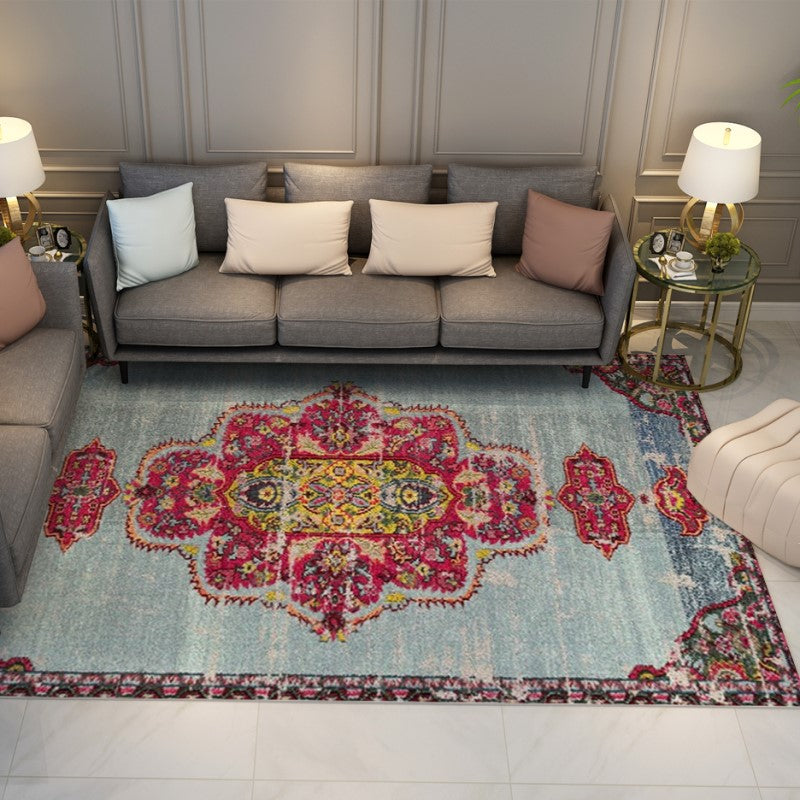 Traditional Plush Patterned Retro Area rug for Living Room Bedroom Office