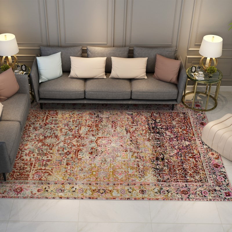 Retro Traditional Shaggy Patterned Area Rug for Hall Living Room Bedroom