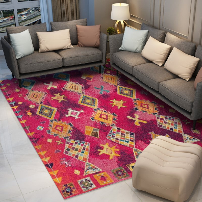 Pink Traditional Shaggy Patterned Moroccan Area Rugs for the Hall Living Room and Bedroom