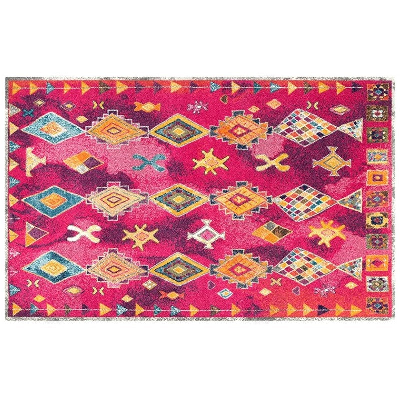 Pink Traditional Shaggy Patterned Moroccan Area Rugs for the Hall Living Room and Bedroom