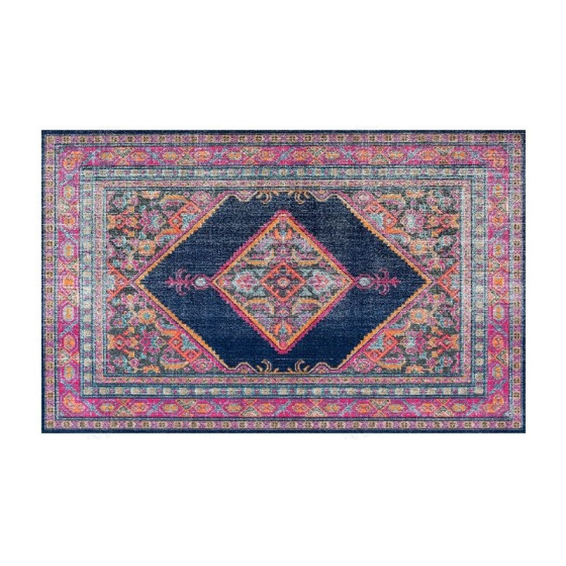 Purple Shaggy Traditional Patterned Carpets for Living Room Bedroom Office