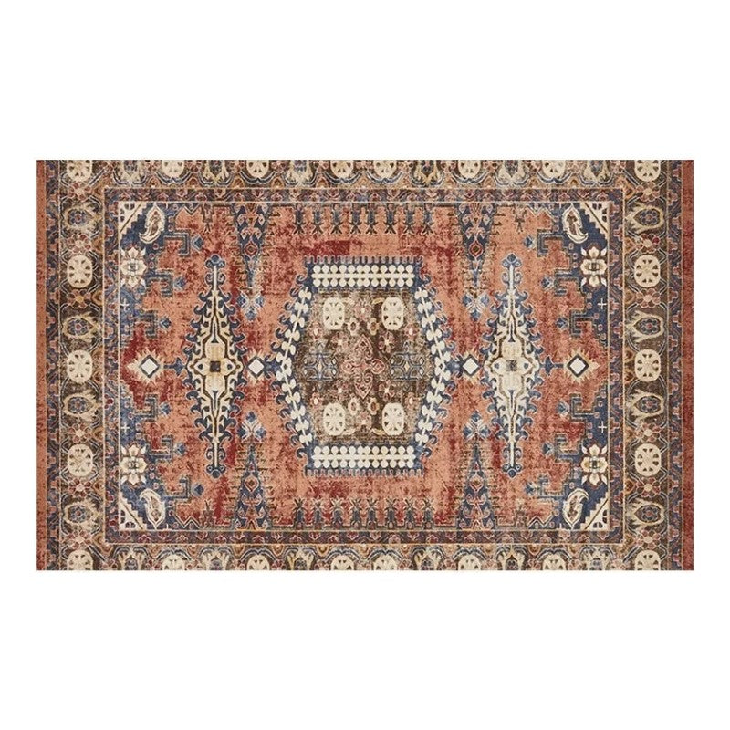 Traditional Retro Plush Patterned Area Rug for Office Living Room Lobby