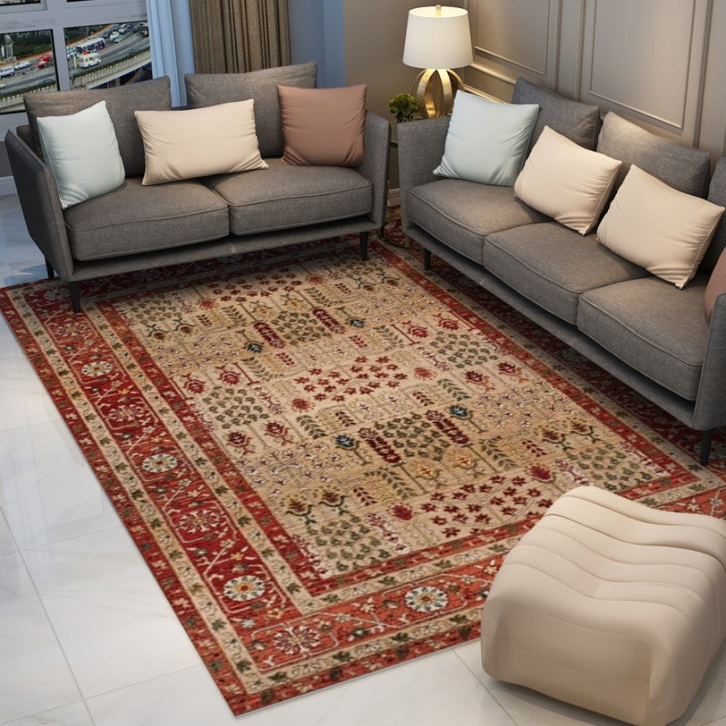 Patterned Traditional Plush Red Area Rugs Red Area for the Living Room Hall Bedroom