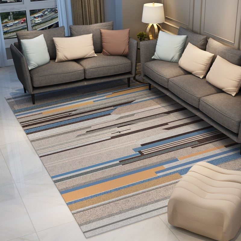 Modern Striped Geometric Rugs for Living Room Hall Bedroom
