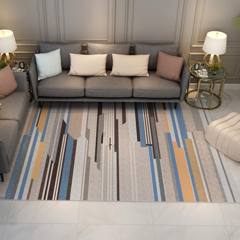 Modern Striped Geometric Rugs for Living Room Hall Bedroom