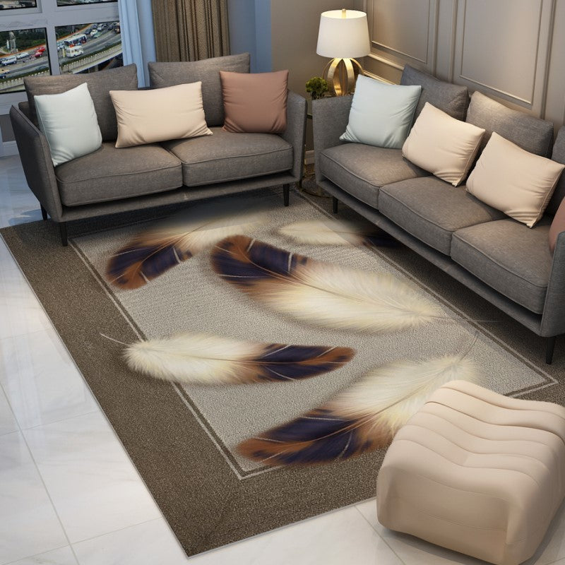 Three-dimensional Feather Modern Rugs Floormat for Living Room Bedroom Office Hall