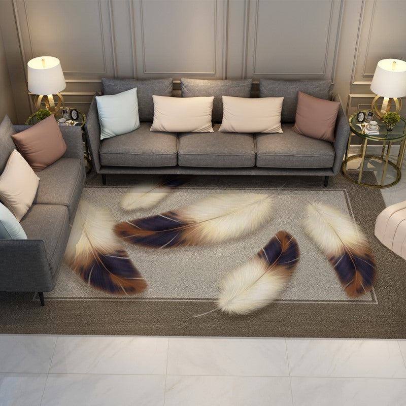 Three-dimensional Feather Modern Rugs Floormat for Living Room Bedroom Office Hall