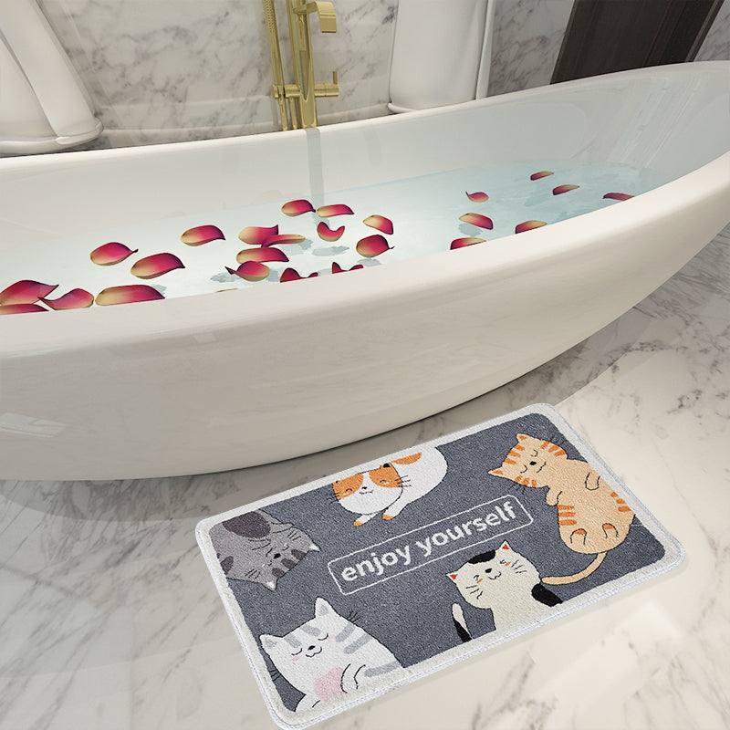 Cute CartoonCats Kitten Patterned Entryway Doormat Doormat Kitchen Bathroom Rugs Anti-skip Mats