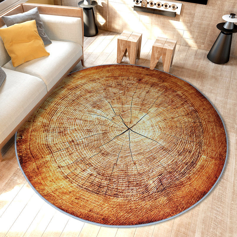 6 Creative Styles Round Tree Annual Ring Shape Area Rug Carpet