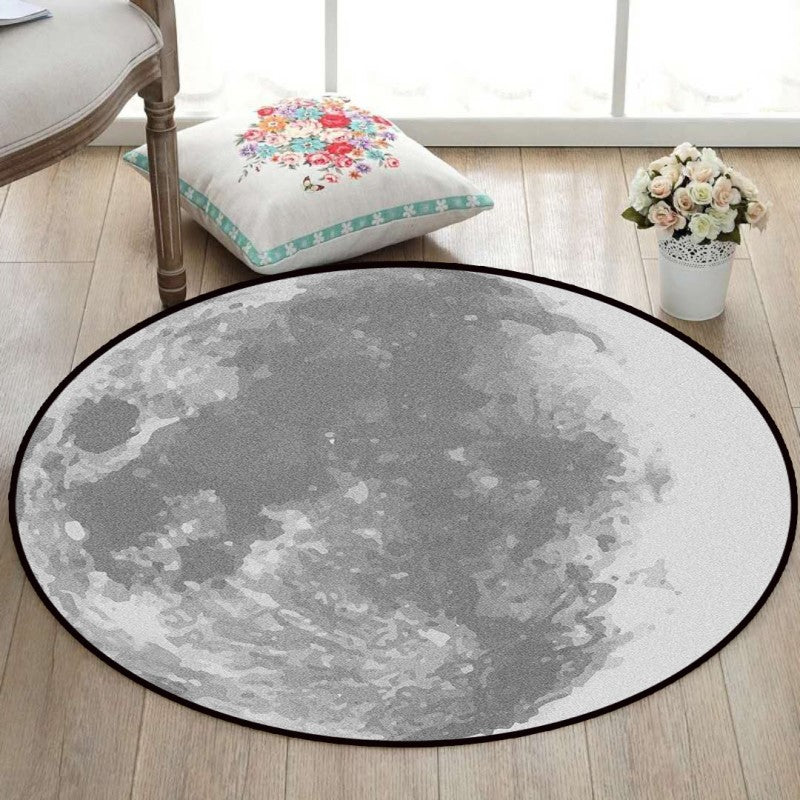 Light Gray Carpet round Modern for Living Room Bedroom Kitchen Hall
