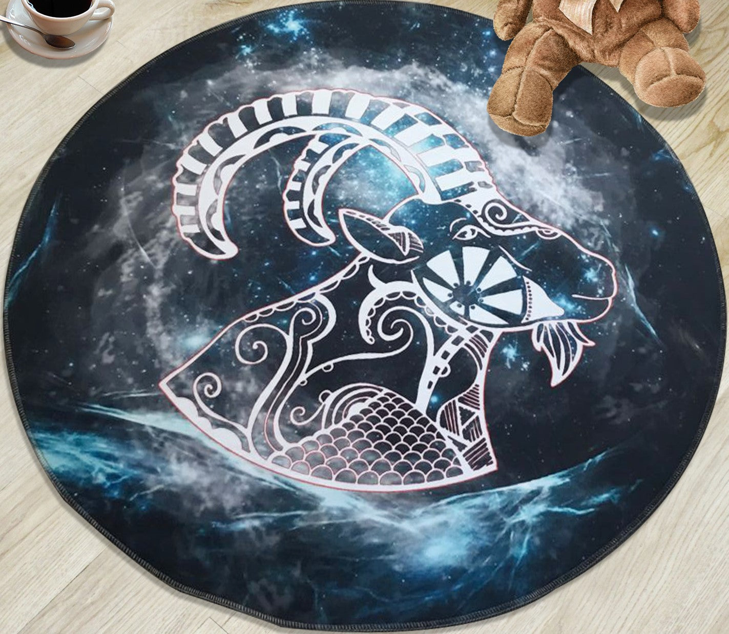 12 Zodiac Constellations - Aries Patterned Round Area Rugs Hanging Chair Cushion Kids Room Bedroom Floor Mats