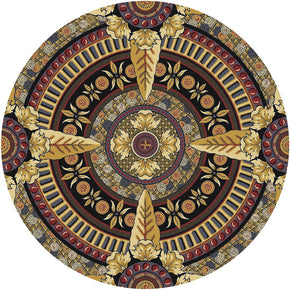 Round Vintage Traditional Patterned Rugs for the Living Room Bedroom Kitchen Hall