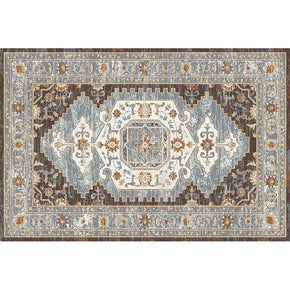 Vintage Area Rugs Traditional Floral Patterned Floor Mat  Polyester for Living Room Office Hall Bedroom